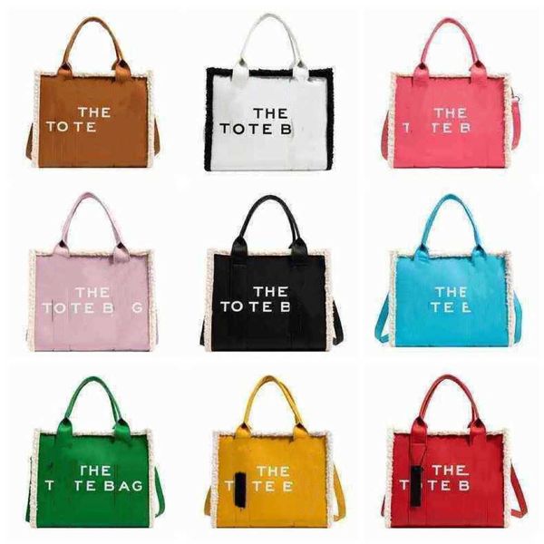 

totes marc the tote bag designer bags handbag fashion shopper shoulder plush leather womens handbags purses 220808 221106