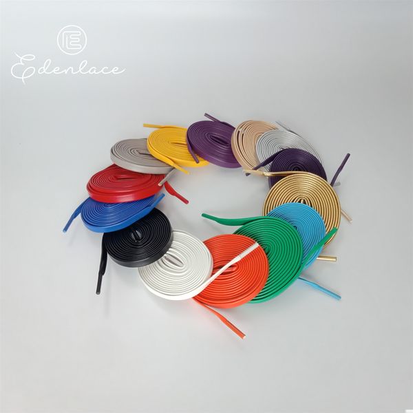 

shoe parts accessories 55pairs leather shoelaces with plastic tips flat shoelace for sneaker boots 150cm 230328, White;pink