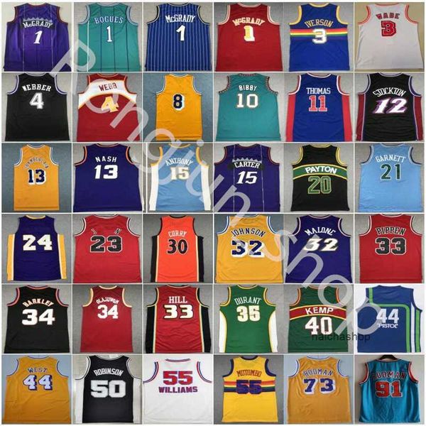 

mitchell ness retro basketball jersey dirk nowitzki dennis rodman ray allen mike bibby steve nash charles barkley spud webb scottie pippen h, Black;red