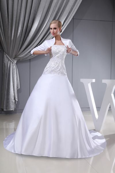

2023 real imag a line wedding dresses with wrap lace beaded plus size sweep train lace up bridal party gowns for arabic women, White