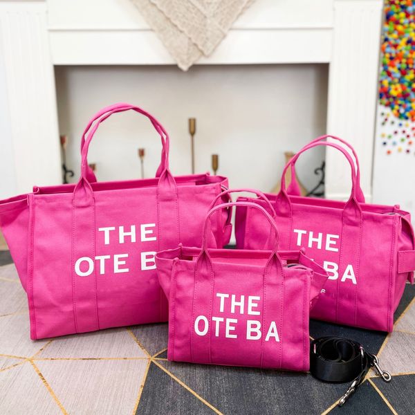 

2023 luxury the tote bag designer women mini large canvas leather crossbody shoulder handbags with strap black pink totes bags handbag marc