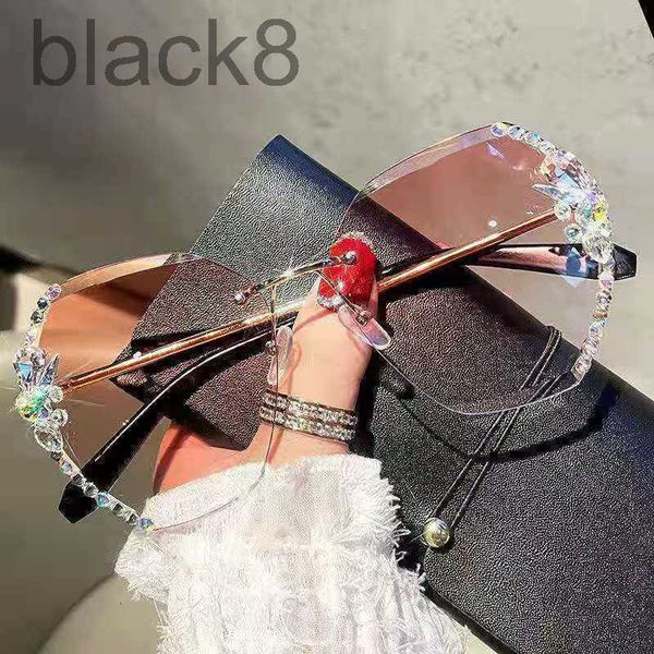 

sunglasses designer 2023 new fashion women's advanced sensitive rhinestone uv resistant pu3s i3a9, White;black
