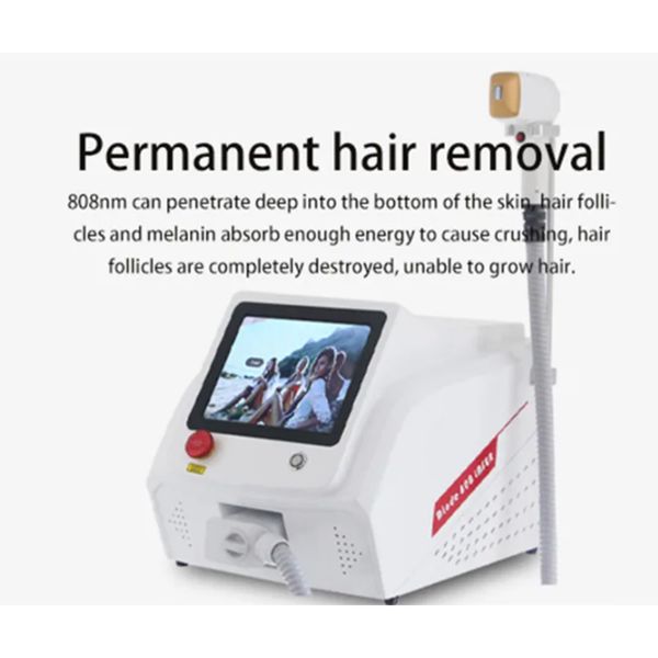 

2000w diode laser beauty instrument ice titanium instrument 808 755 1064nm diode laser hair removal machine, Black