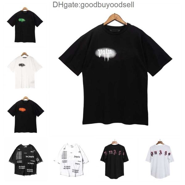 

summer pa men womens palm t-shirts mans stylist tee guillotine bear palms printed short sleeve truncated bears angles tees angel t shirt 01, White;black