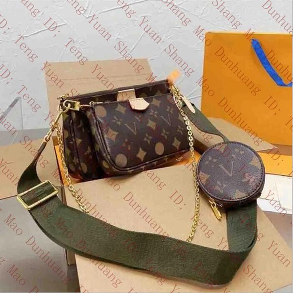 

brown flower bags designer shoulder handbags purse 3-in-one luxury women crossbody bag brands old flower mahjong handbag leather fashion tot