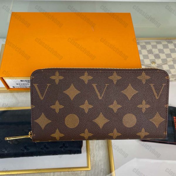 

designers zippy wallet louiseity soft leather mens womens iconic textured viutonity fashion long zipper wallets coin purse card case holder, Red;black