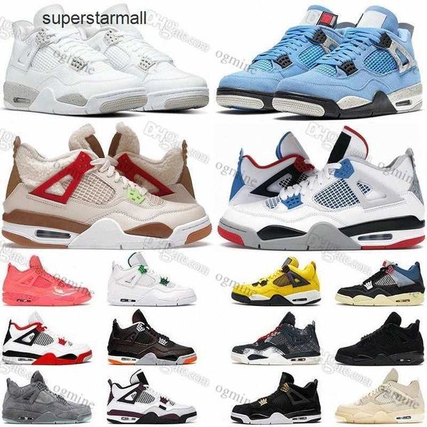 

jumpman 4 4s mens basketball shoes sail oreo university blue fire red thunder white cement black cat infrared wild men sports woman womens s