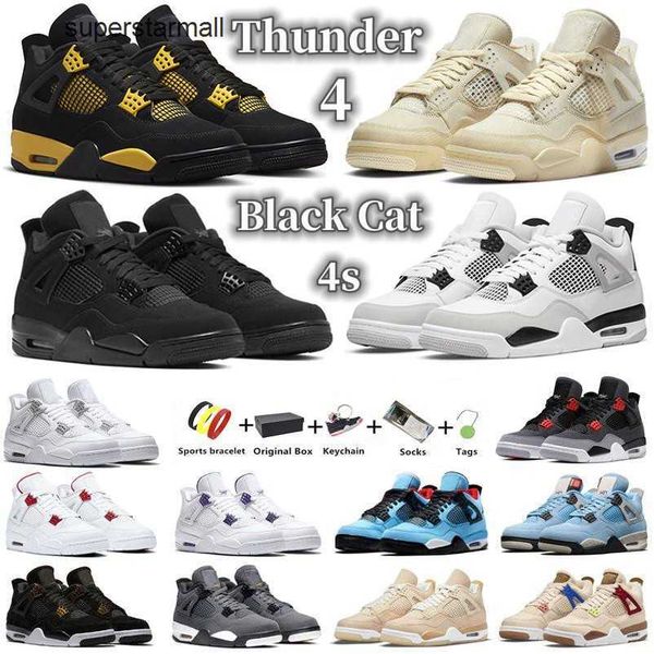 

jumpman 4 4s thunder men women basketball shoes black cat tour yellow infrared sail lightning university blue taupe white oreo mens trainer