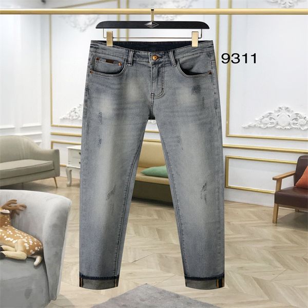 

2 new designer mens jeans skinny pants casual luxury jeans men fashion distressed ripped slim motorcycle moto biker denim hip hop pants#22, Blue