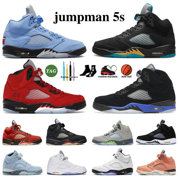 

jumpman 5 5s unc low men basketball shoes racer blue concord aqua raging bull aqua sail fire red green bean oreo metallic red suede mens spo