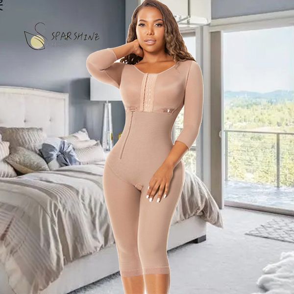 

women's shapers fajas colombian women full body shapewear tummy control waist trainer shaper bbl shorts buttocks lifts skims underwear, Black;white