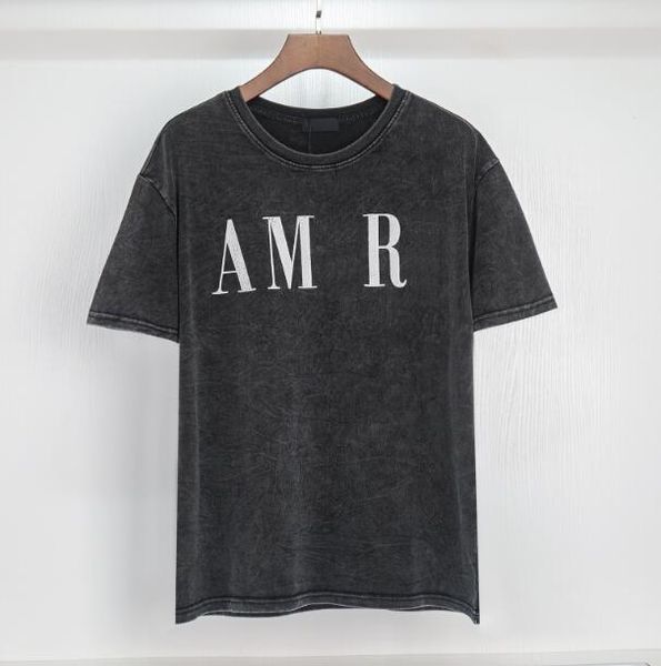 

summer new heavy industry men's t shirt designer high end luxury classic cotton mens and womens couples short sleeves american large si, White;black