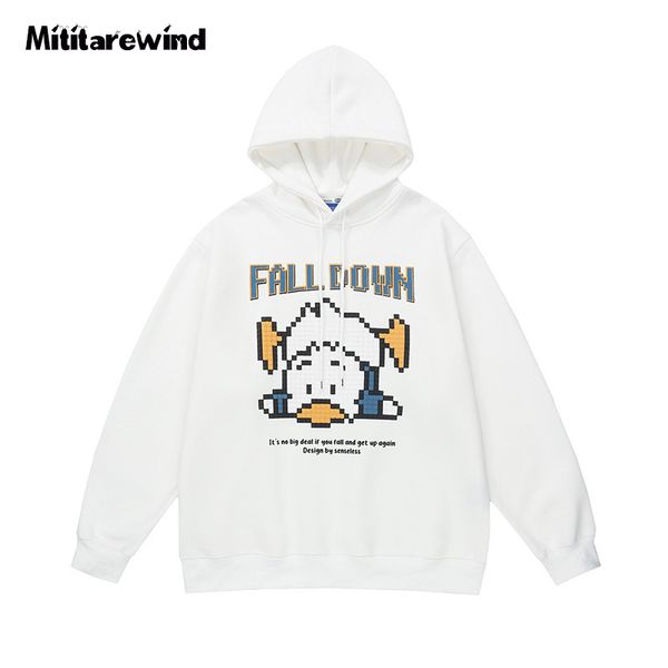 

men's hoodies sweatshirts hip hop streetwear hoodies men casual cartoon letter printed japanese hooded sweatshirt oversized hoodie men, Black