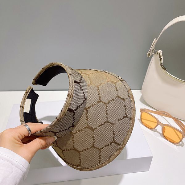 

sun visors headless sunvisor fashion hat womens beach hat designer caps classic double letter baseball hat 5 colors, Blue;gray