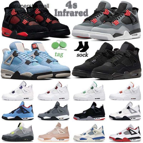 

2022 4 4s jumpman basketball shoes for men women infrared fire red thunder black cat bred motosports university blue mens trainers sports