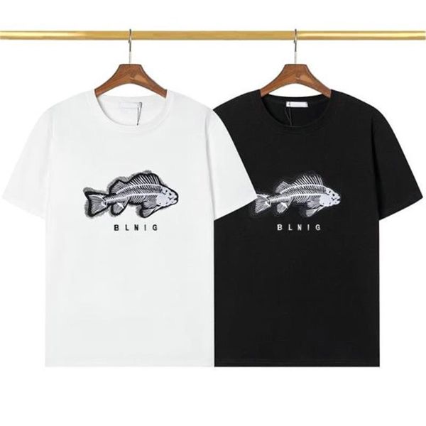 

2023 new men's t-shirt men's designer chest embroidery alphabet cartoon pattern pure cotton casual crewneck short sleeve t-shirt f, White;black