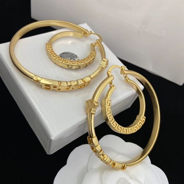 

pearl earrings gold fashion double circle earrings, Golden