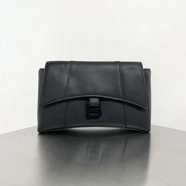 

black bag b letter wide shoulder belt hourglass advanced single oblique straddle handbag women's