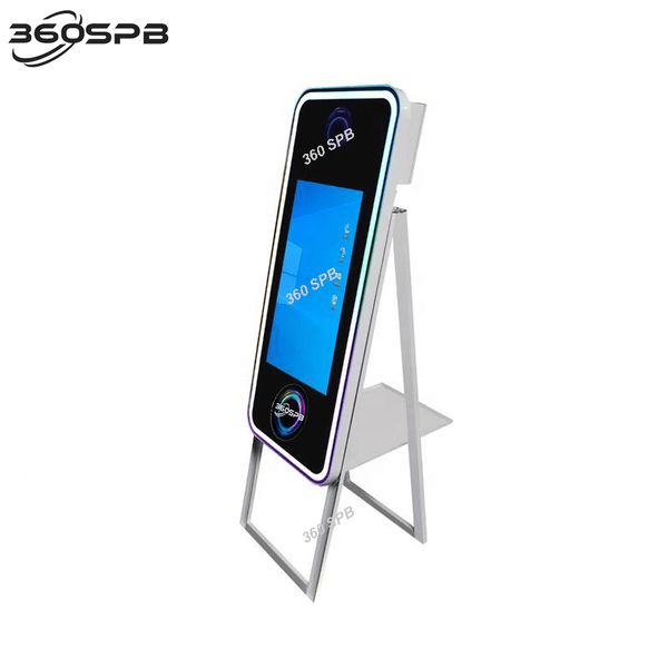 

360spb m4 40 inch portable touch screen magic mirror p booth with flight case packaging