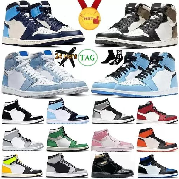 

1 1s mens basketball shoes sneakers mid grey fog yellow toe rebellionaire bred patent dark marina blue bubble gum shadow obisidian men women