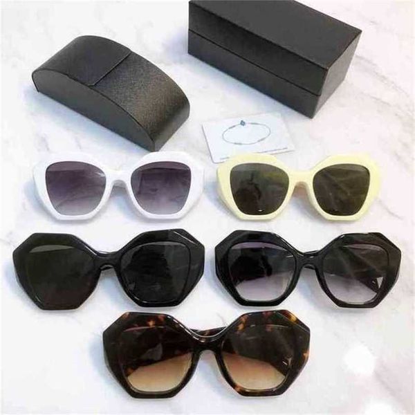 

luxury designer sunglasses 20% off fashion version family generous frame with irregular personality plate face small, White;black