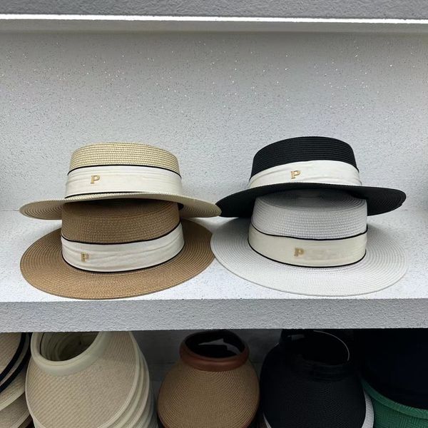 

hats new flat straw hat, Blue;gray