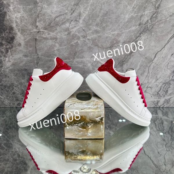 

new mens autumn casual shoes leather matching small fragrance thick sole sneakers female leisure father shoes, Red;white