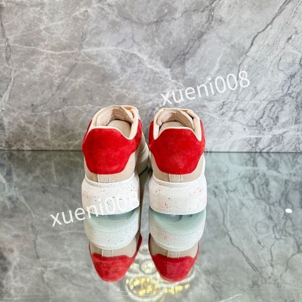 

r casual white shoes sneakers casual shoes sneakers women's flats platform shoes logo white black luxury velvet suede women lace up men, Red;white