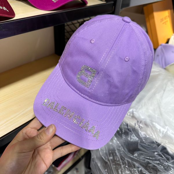 

summer candy color designer ball caps women's vacation fashion rhinestone letter print cap couple travel sunscreen 16 colors casquette, Blue;gray