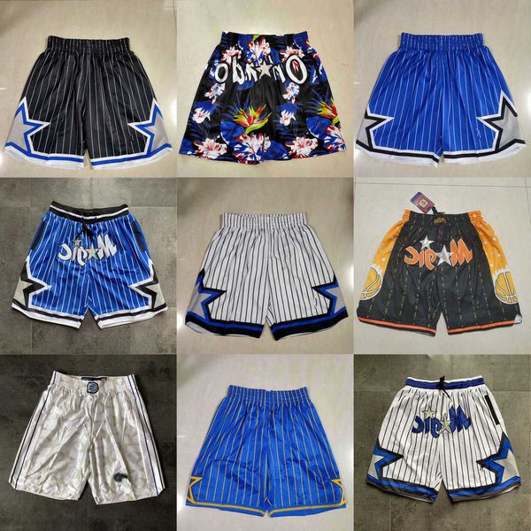 

2023 orlando''magic''men throwback basketball shorts pocket, Black