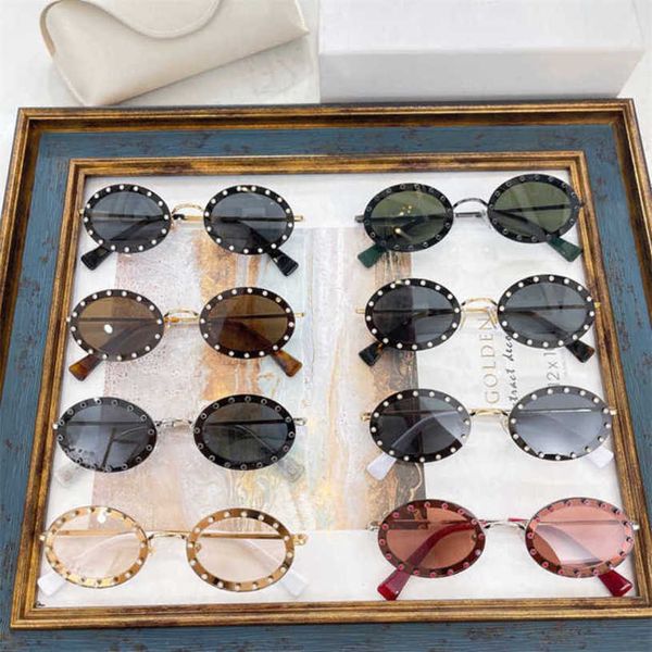 

luxury designer sunglasses 20% off ins net red identical oval personalized fashion va2027, White;black