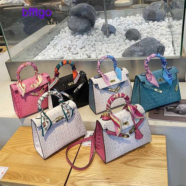 

legal copy deisgner 8a herms's kelys bags online shop women's 2023 new crocodile bone pattern large capacity portable one shoulder