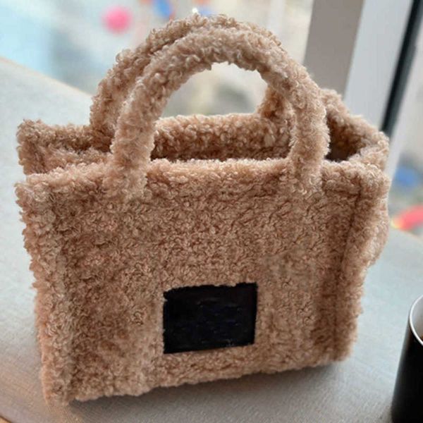 

totes mj designer women wool crossbody mini shopping bag winter letter casual handbags wallets 221124