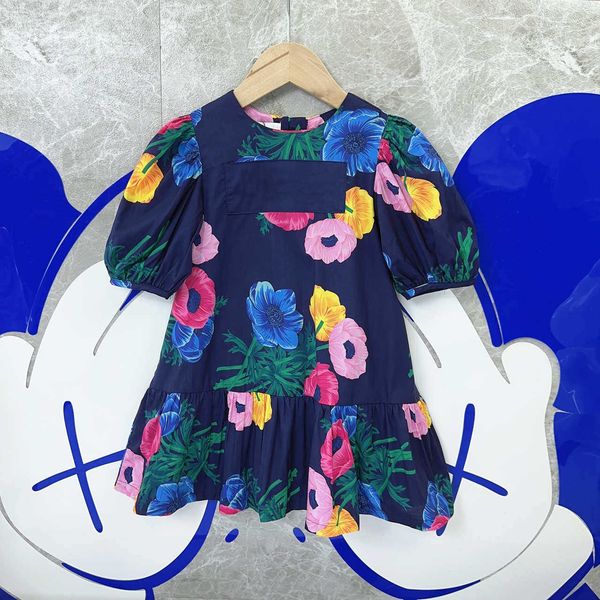 

girl's dresses luxury baby girls dresses summer casual cute sweet floral girl princess dress party children clothes trendy teen girls c, Red;yellow