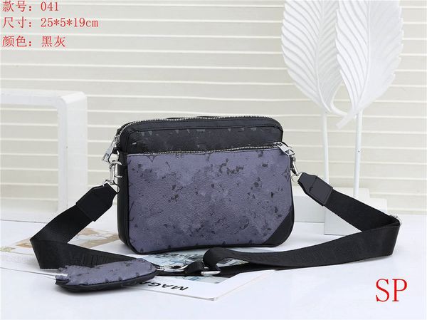 

5a quality leather designer bags 3pcs detachable trio messenger bags men crossbody 3 in 1 set women shoulder bag handbags purse wallet shoul
