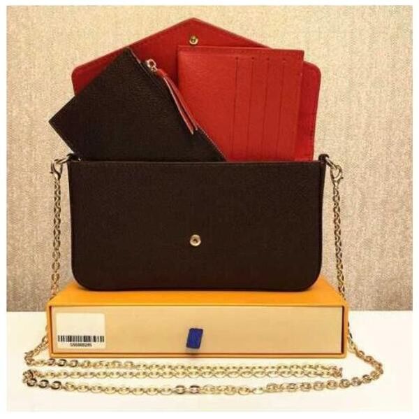 

designers bags pochette chain bag crossbody tote bag women shoulder handbags embossed flower women tote letter purse holder wallet with box