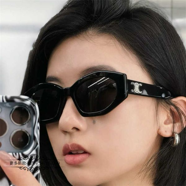 

frames c family triumphal arch polygonal cat's eye for women's fashionable personality style ins matching sunglasses cl40238, White;black