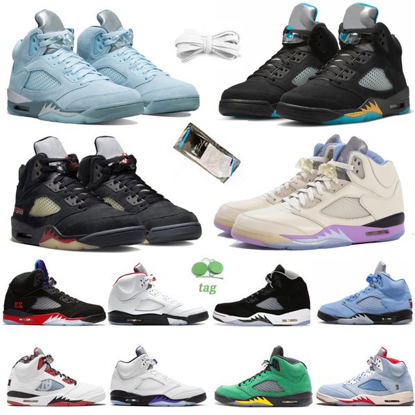 

5 5s mens basketball shoes bluebird oreo raging bull sai white cement racer blue green bean easter pinksicle men women trainers sports sneak