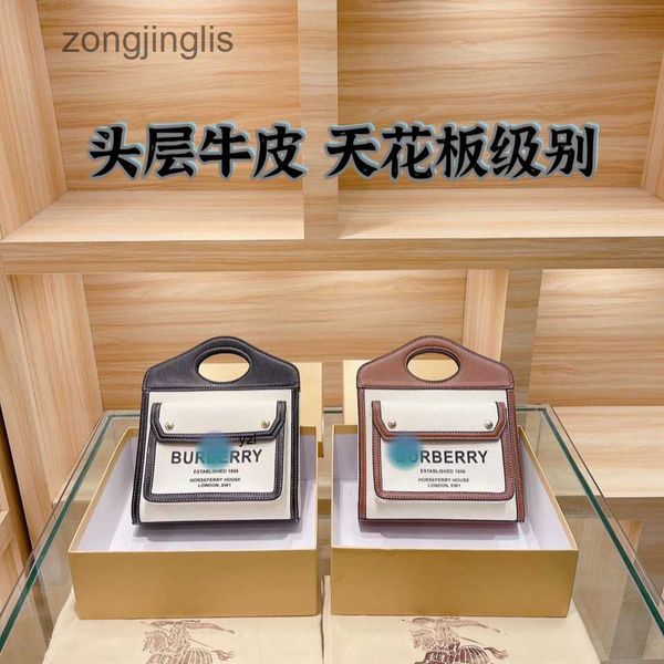 

womens designer new bag bag new luxury outlet hands 2023 bags burbrery leather brand canvas handbag fashion retro classic popular single sho