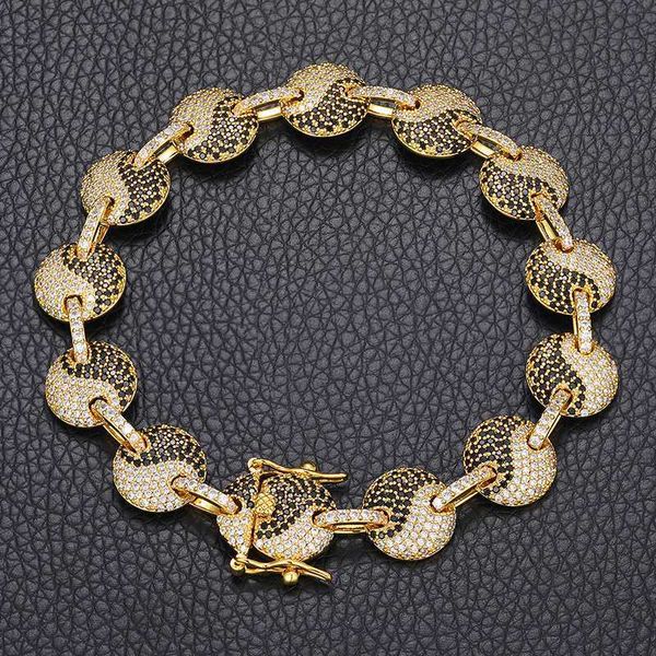 

chinese elements hip hop jewelry 925 sterling silver vvs moissanite diamond iced out eight diagrams cuban link chain necklace
