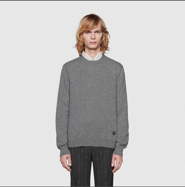 

men's brand sweater knitted wool warm slim sweater business casual crew neck long sleeve premium designer cashmere sweater -01, White;black