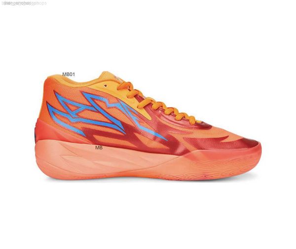 

orange lamelo ball mb02 supernova shoes rick morty kids basketball for sale queen city black red grey grade school sports shoe trainner snea