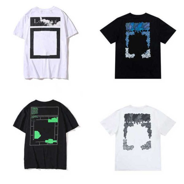 

designer luxury brand men's t shirt white t-shirts back arrow x letters print women t-shirt casual cotton tees hip hop short sleeve cou, White;black
