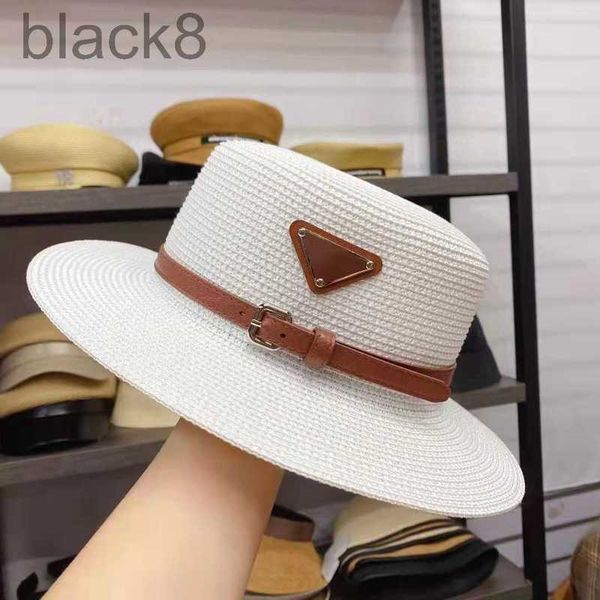 

designer straw hat luxury gentleman cap men's and women's sun pkh7, Blue;gray