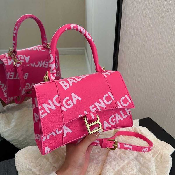 

2023 new shoulder bag handbag letter aop hourglass advanced crossbody