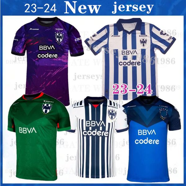 

2022 2023 rayados monterrey soccer jerseys green home away 3rd r.funes mori m.meza 22 23 mexican league football shirt men women size s-3xl, Black;yellow