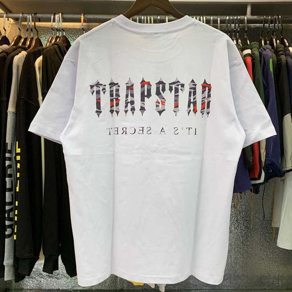 

summer mens t shirt designer trapstar chest letter graffiti printing round neck short-sleeved t-shirt trend black tshirt large size men wome, White;black