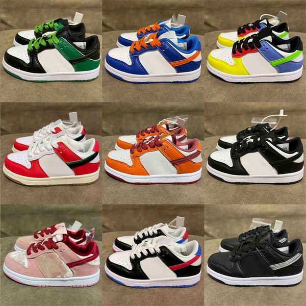 

kids skateboard shoes sb dunks low dunke designer baby boys girls sneakers pink blue toddler trainers infants children youth kid shoe size 2, Black
