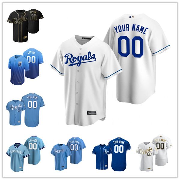 

custom men women youth kansas city''royals''white blue gray black red authentic 2023 road jersey