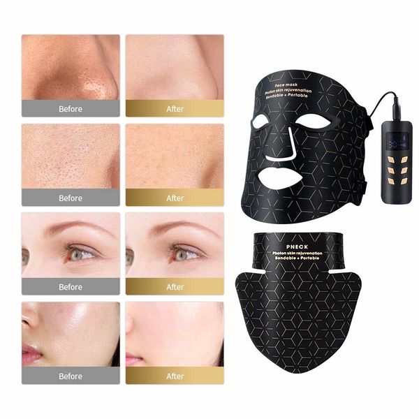 

face mask home beauty instrument 4 colors silicon red light therapy facial oil control skin rejuvenation reduce redness and fine lines